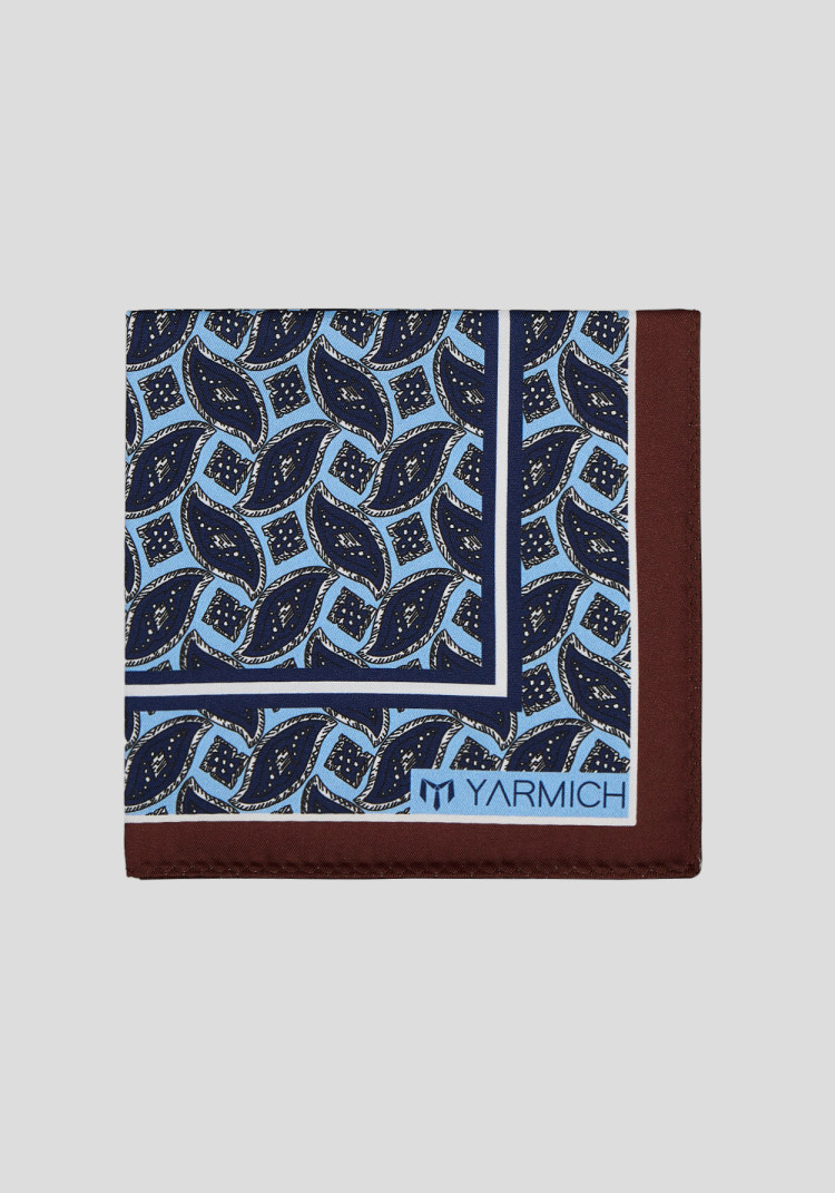 ЧОЛОВІЧА ХУСТИНКА БЛАКИТНА ПРИНТОВАНА