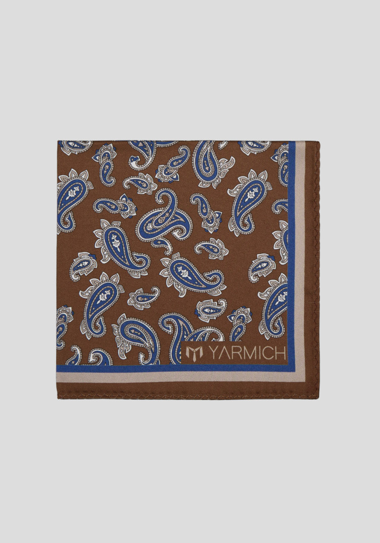 ЧОЛОВІЧА ХУСТИНКА КОРИЧНЕВА ПРИНТОВАНА