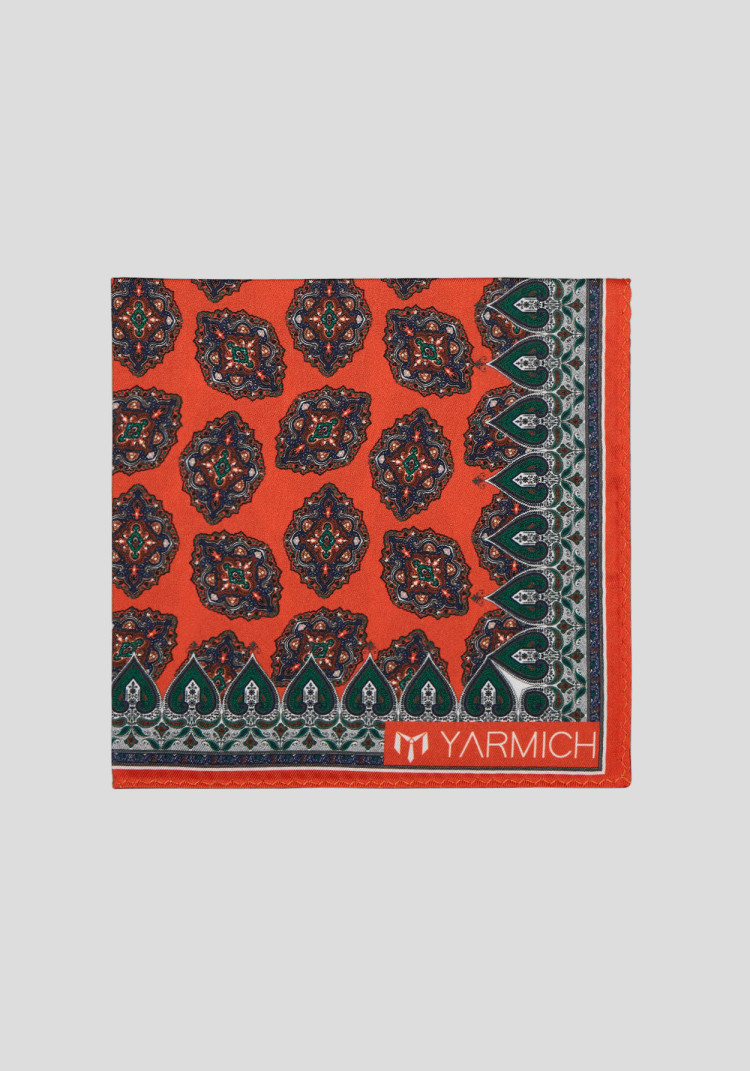 ЧОЛОВІЧА ХУСТИНКА ПОМАРАНЧЕВА ПРИНТОВАНА