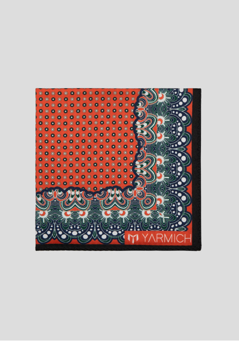 ЧОЛОВІЧА ХУСТИНКА ПОМАРАНЧЕВА ПРИНТОВАНА