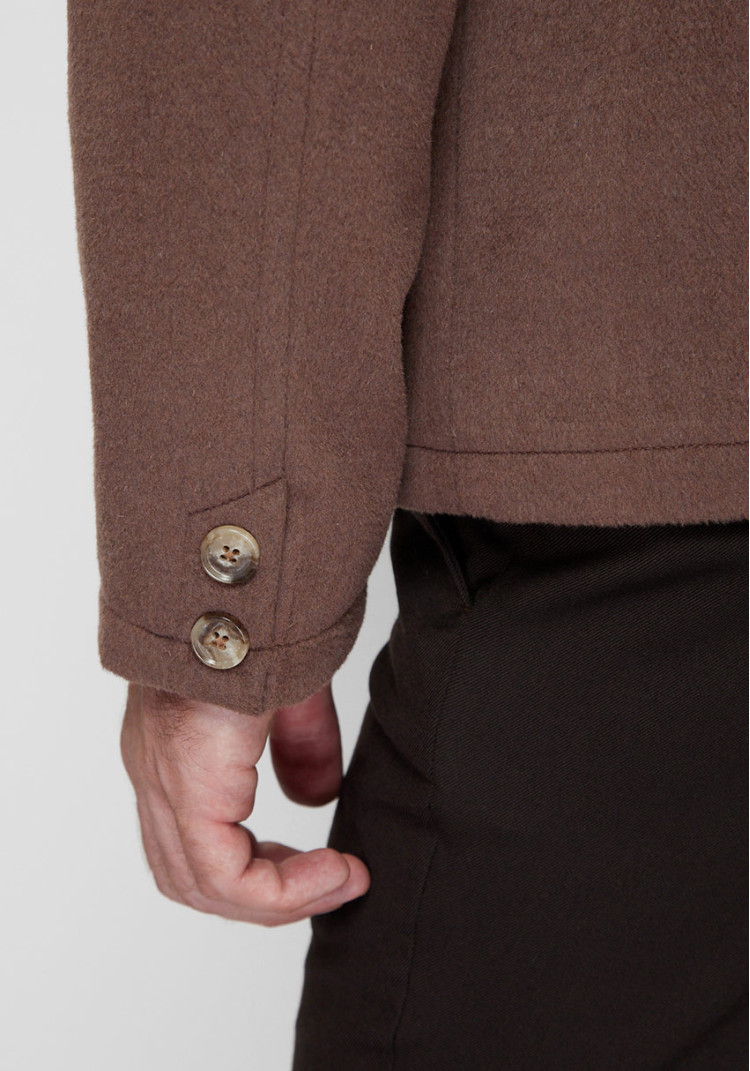 ЧОЛОВІЧА КУРТКА КОРИЧНЕВА ОДНОТОННА, Фото 4