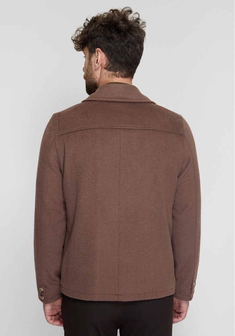 ЧОЛОВІЧА КУРТКА КОРИЧНЕВА ОДНОТОННА, Фото 5