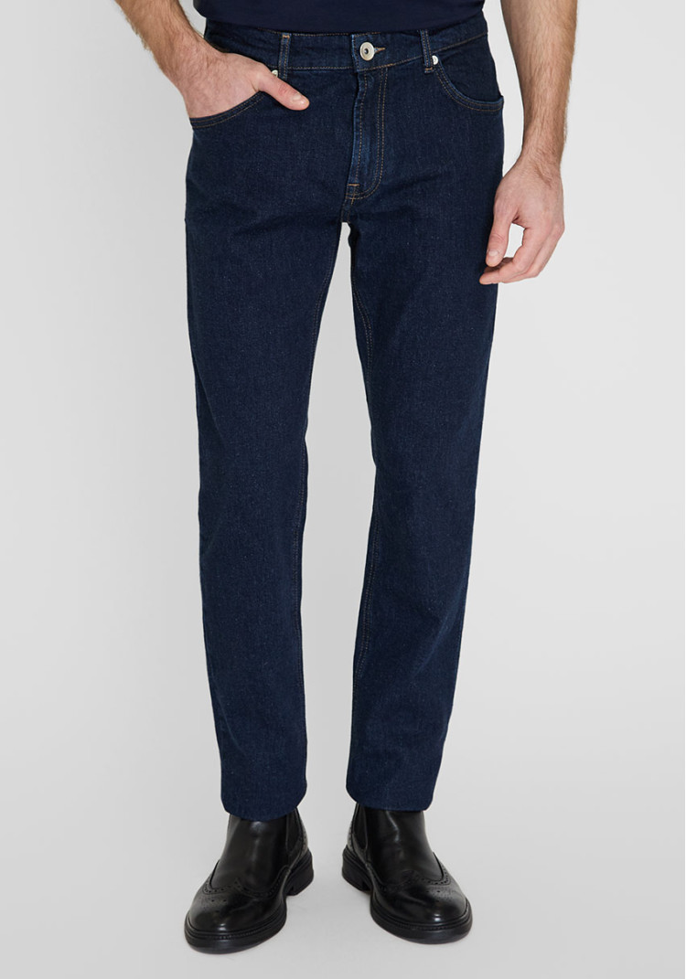 ЧОЛОВІЧІ ДЖИНСИ ТЕМНО-СИНІ НАПІВ-ЗВУЖЕНІ STRAIGHT FIT