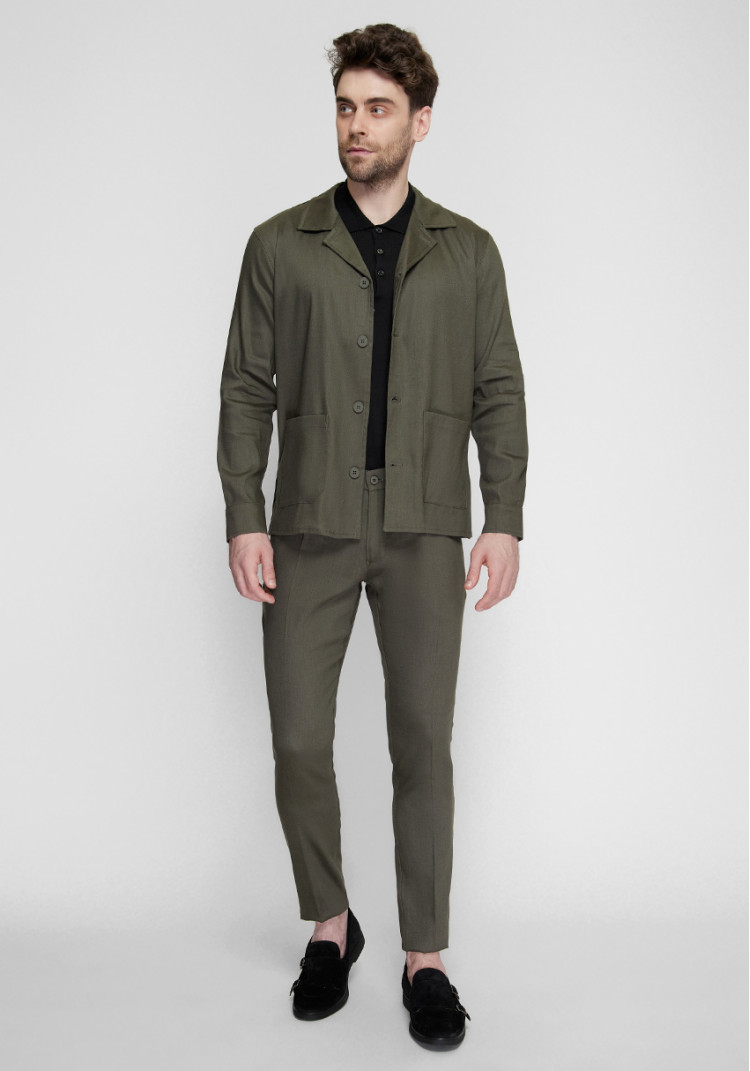 КЕЖУАЛ ЧОЛОВІЧИЙ КОСТЮМ ТЕМНО-ЗЕЛЕНИЙ, Фото 2