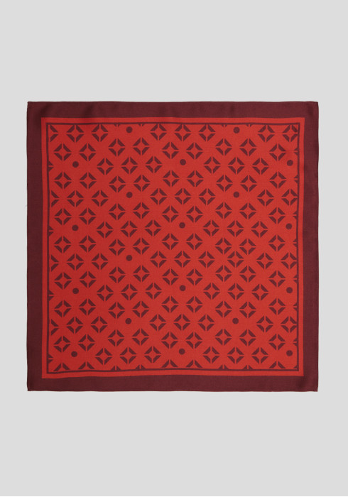 КЛАСИЧНА ЧОЛОВІЧА ХУСТИНКА ЧЕРВОНА ПРИНТОВАНА