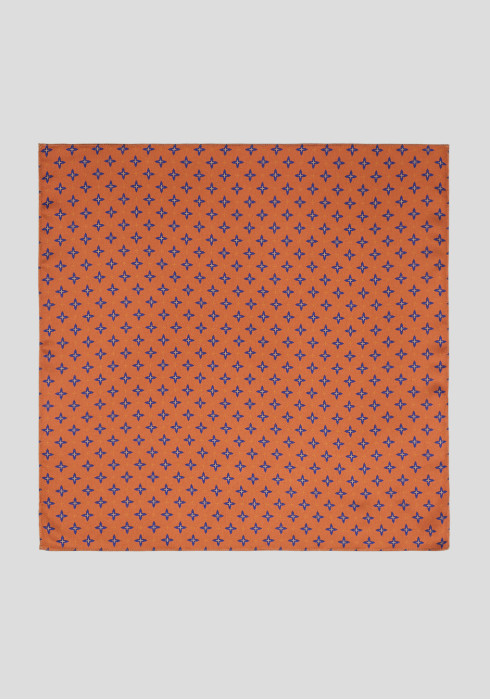 КЛАСИЧНА ЧОЛОВІЧА ХУСТИНКА ПОМАРАНЧЕВА ПРИНТОВАНА