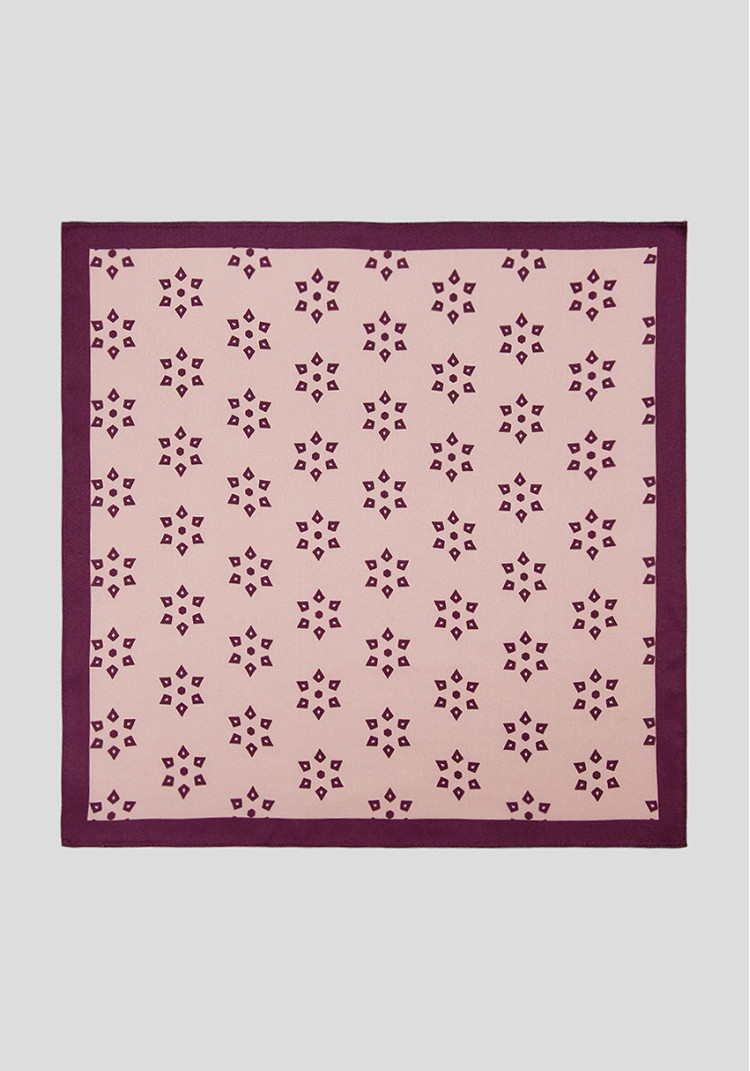 КЛАСИЧНА ЧОЛОВІЧА ХУСТИНКА РОЖЕВА ПРИНТОВАНА