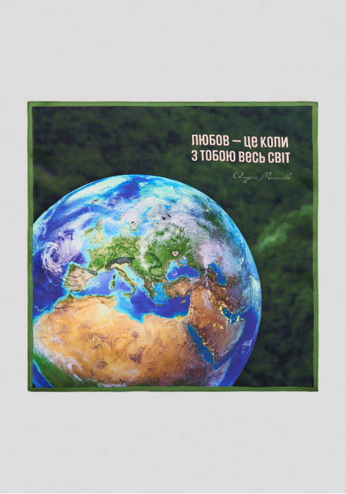 КЛАСИЧНА ЧОЛОВІЧА ХУСТИНКА ТЕМНО-ЗЕЛЕНА ЗЕМЛЯ