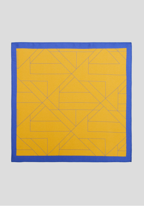 КЛАСИЧНА ЧОЛОВІЧА ХУСТИНКА ЖОВТА ГЕОМЕТРІЯ