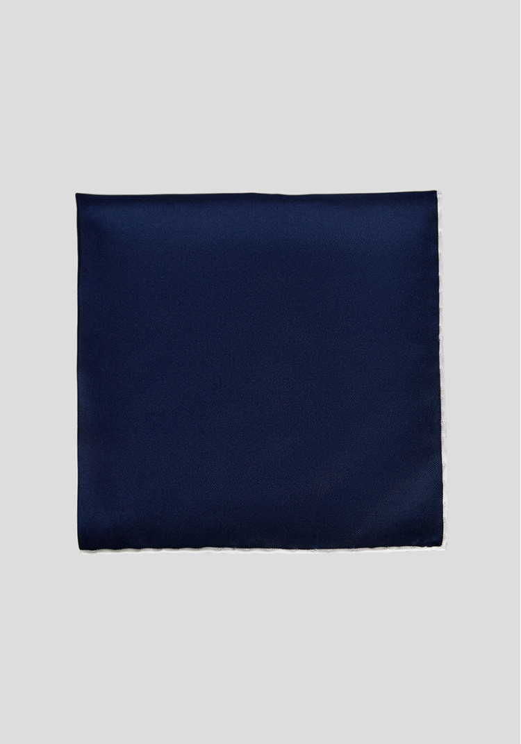 КЛАСИЧНА ЧОЛОВІЧА ХУСТКА ОДНОТОННА ТЕМНО-СИНЯ