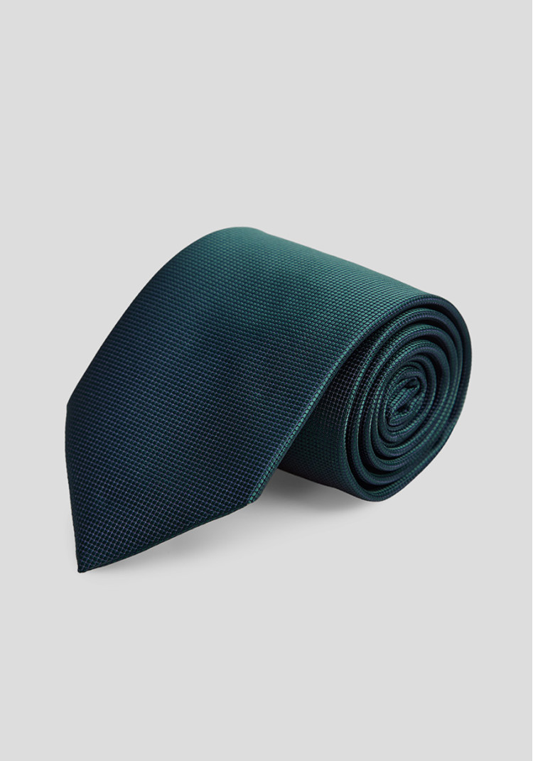 CLASSIC MEN'S TIE DARK GREEN TEXTURED