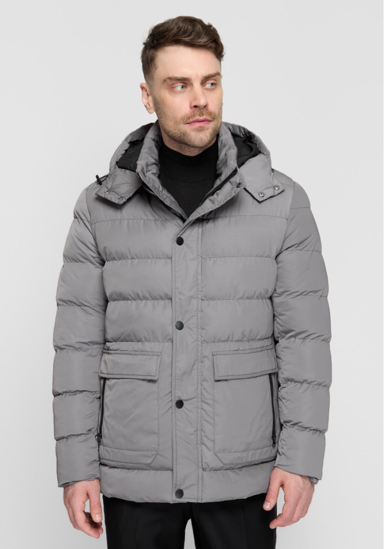 КЛАСИЧНА ЧОЛОВІЧА КУРТКА СІРА