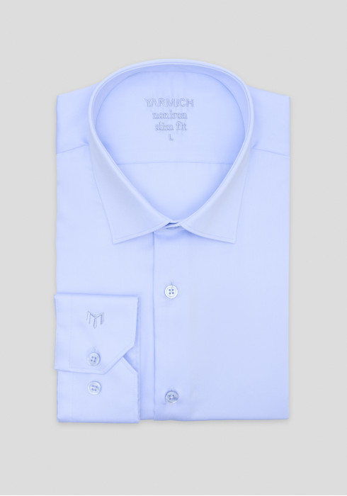 КЛАСИЧНА ЧОЛОВІЧА СОРОЧКА БЛАКИТНА НОН-АЙРОН