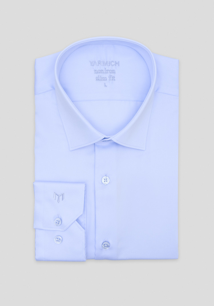 КЛАСИЧНА ЧОЛОВІЧА СОРОЧКА БЛАКИТНА НОН-АЙРОН