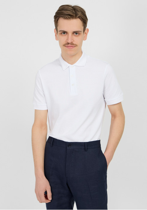 КЛАССИЧЕСКОЕ МУЖСКОЕ ПОЛО БЕЛОЕ