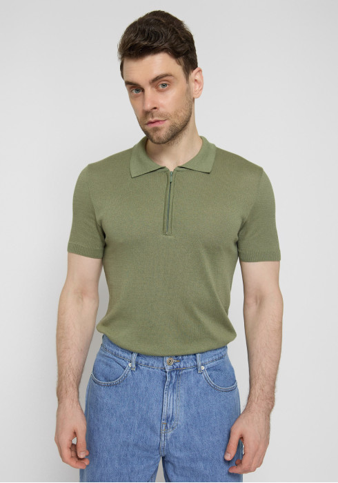 КЛАССИЧЕСКОЕ МУЖСКОЕ ПОЛО ОЛИКОВОЕ НА МОЛНИЕ