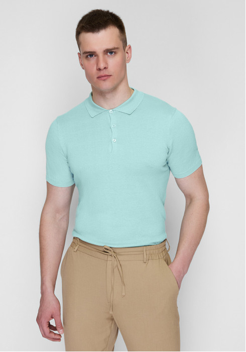 КЛАСИЧНЕ ЧОЛОВІЧЕ ПОЛО СВІТЛО-ЗЕЛЕНЕ