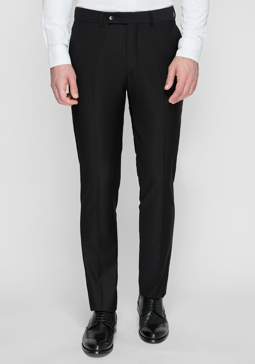 КЛАСИЧНІ ЧОЛОВІЧІ БРЮКИ ЧОРНІ ОДНОТОННІ SLIM FIT, Фото 1