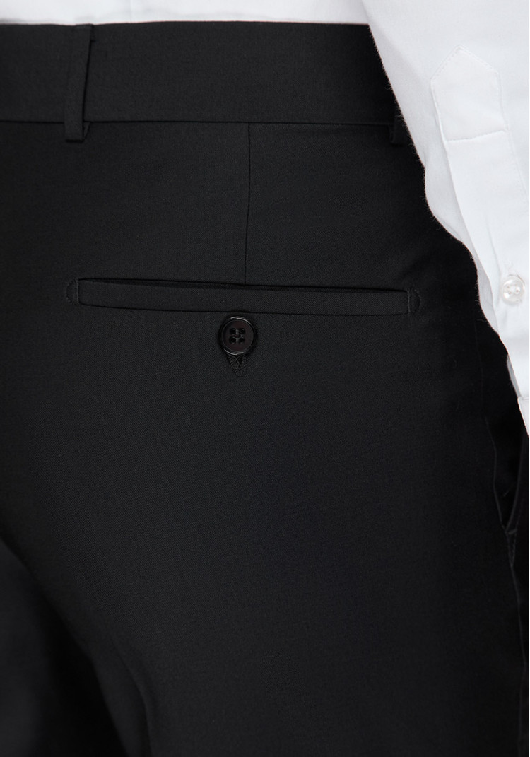КЛАСИЧНІ ЧОЛОВІЧІ БРЮКИ ЧОРНІ ОДНОТОННІ SLIM FIT, Фото 4