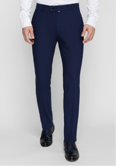 КЛАСИЧНІ ЧОЛОВІЧІ БРЮКИ СИНІ ОДНОТОННІ