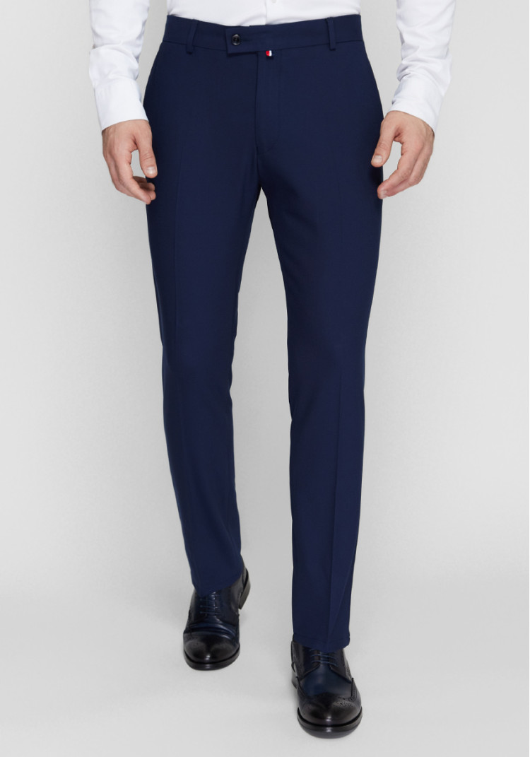 КЛАСИЧНІ ЧОЛОВІЧІ БРЮКИ СИНІ ОДНОТОННІ