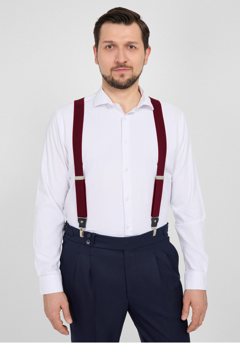 КЛАСИЧНІ ЧОЛОВІЧІ ПІДТЯЖКИ БОРДОВІ В СМУЖКУ