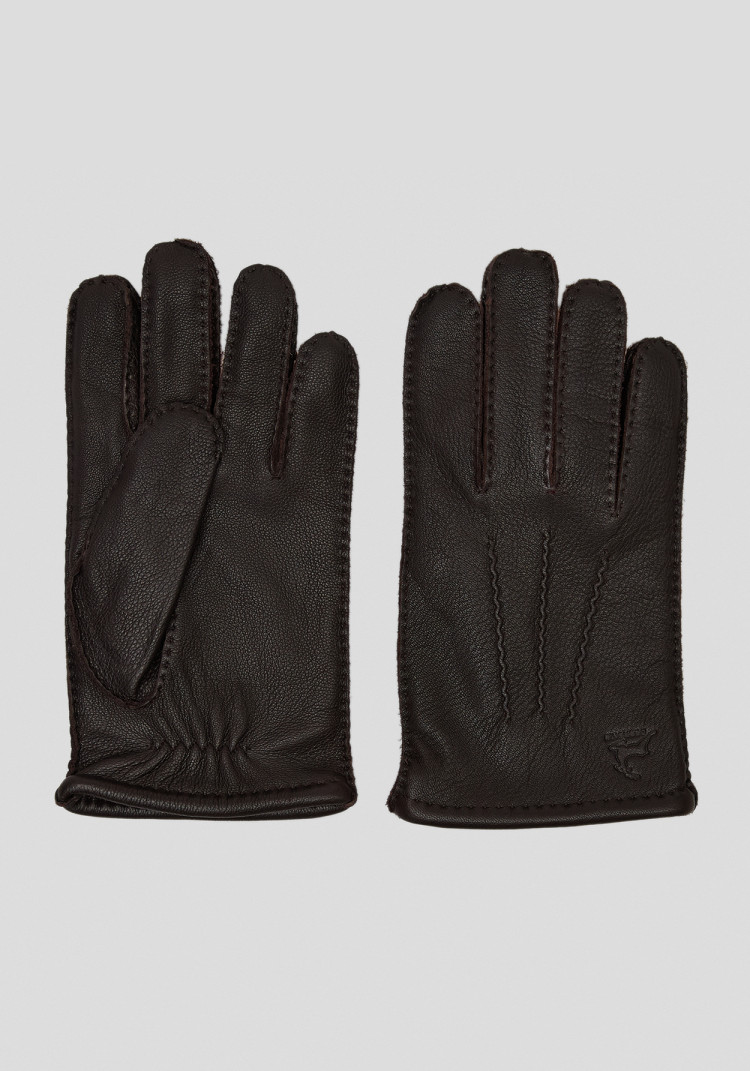 КЛАСИЧНІ ЧОЛОВІЧІ РУКАВИЧКИ ЗИМОВІ КОРИЧНЕВІ