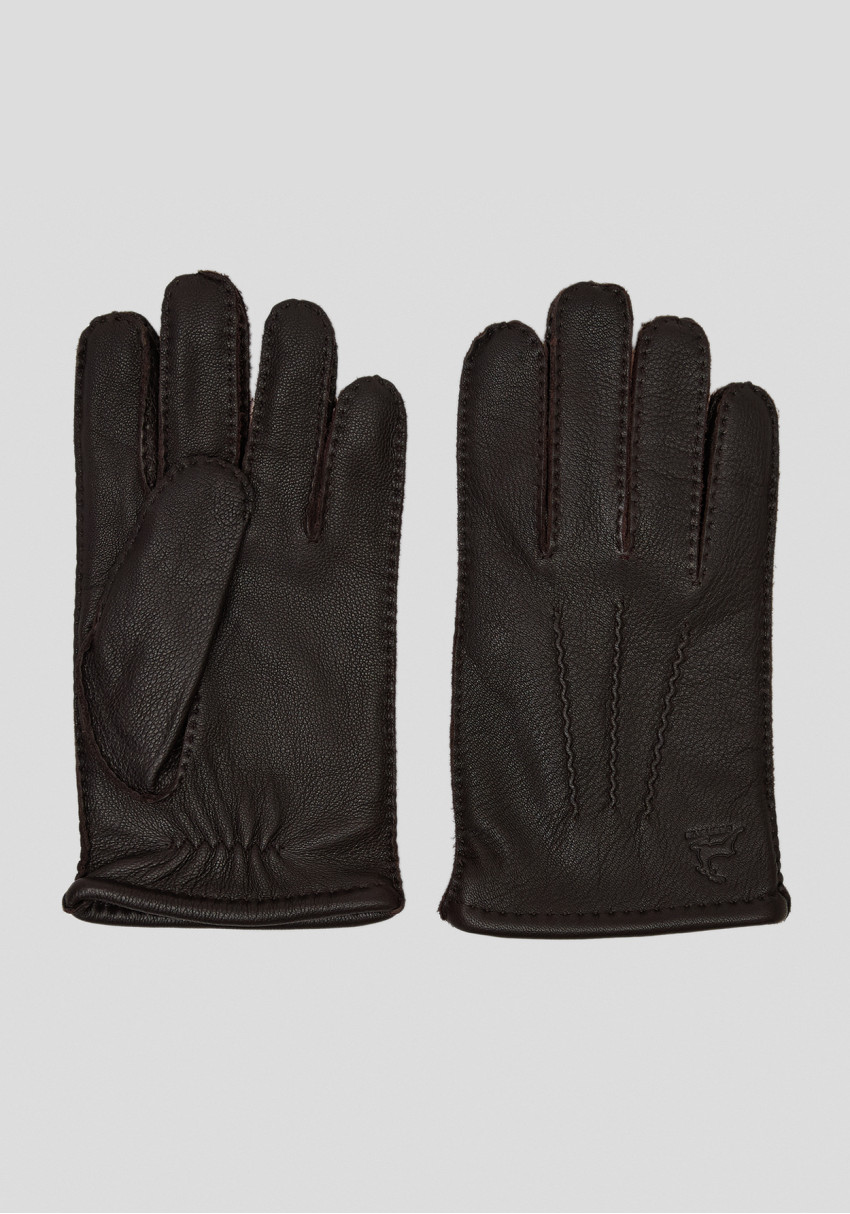 КЛАСИЧНІ ЧОЛОВІЧІ РУКАВИЧКИ ЗИМОВІ КОРИЧНЕВІ, Фото 1