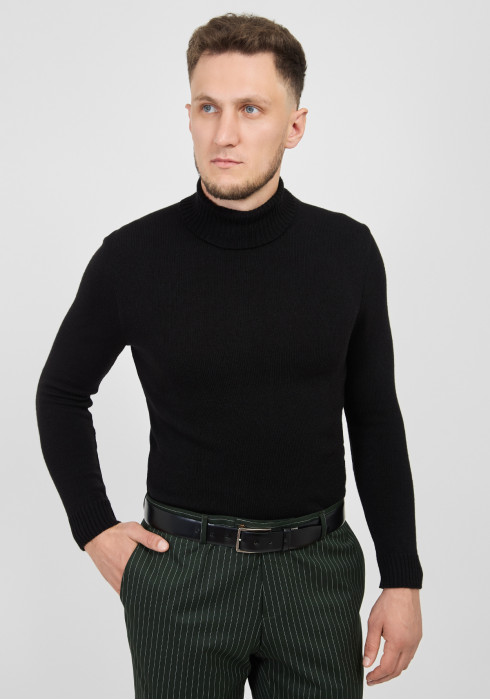 Класичний чоловічий гольф чорний