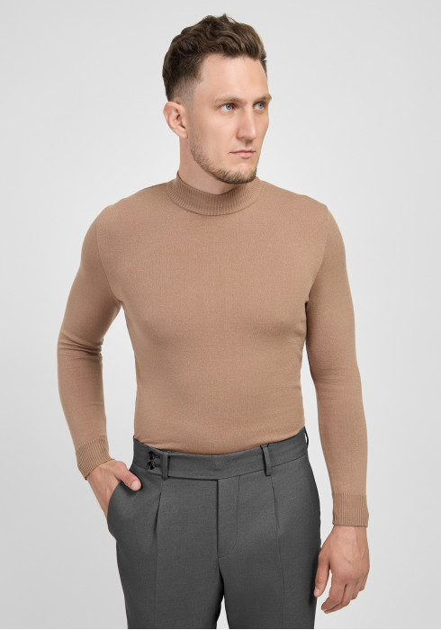 КЛАСИЧНИЙ ЧОЛОВІЧИЙ ГОЛЬФ КОРИЧНЕВИЙ