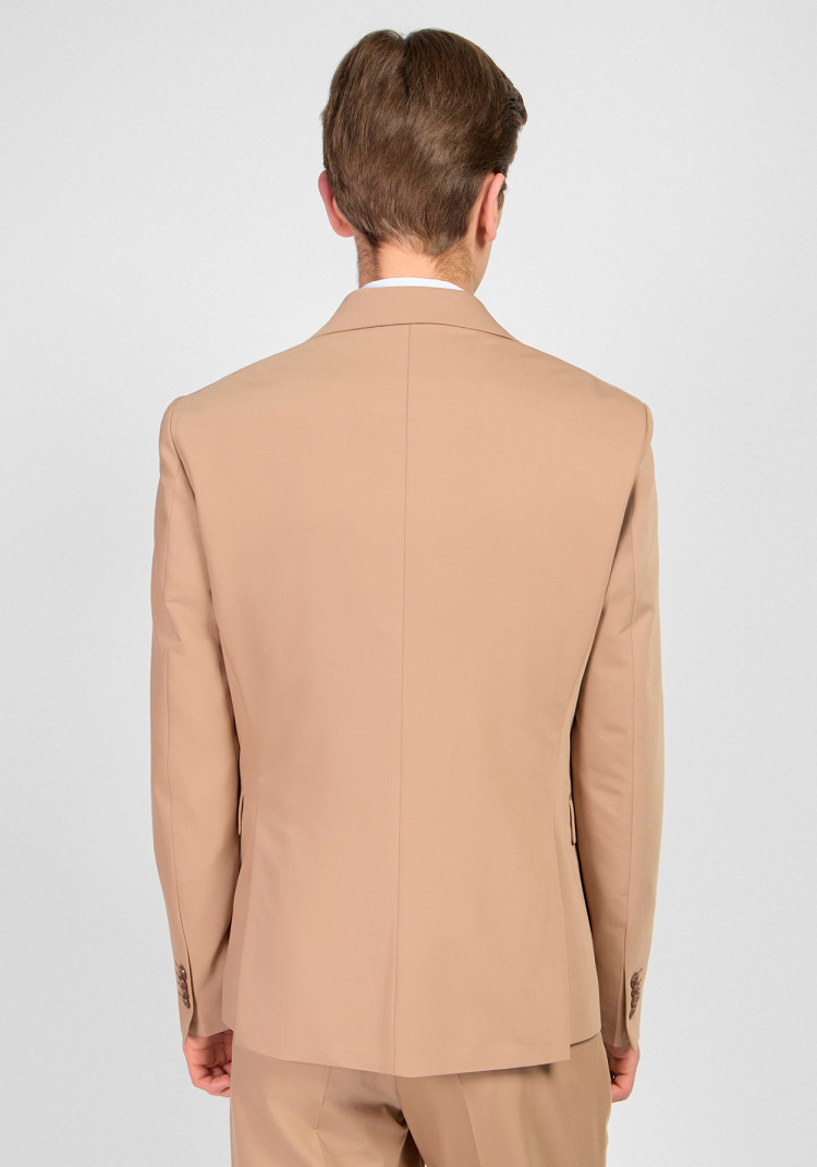 КЛАСИЧНИЙ ЧОЛОВІЧИЙ КОСТЮМ ТРІЙКА БЕЖЕВИЙ ОДНОТОННИЙ, Фото 5