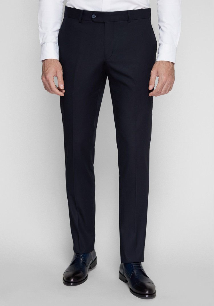 CLASSIC MEN'S THREE-SUIT BLUE WITH BROWN CHECK, Photo 5