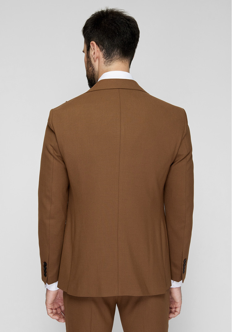 CLASSIC MEN'S THREE-SUIT LIGHT BROWN SOLID, Photo 3