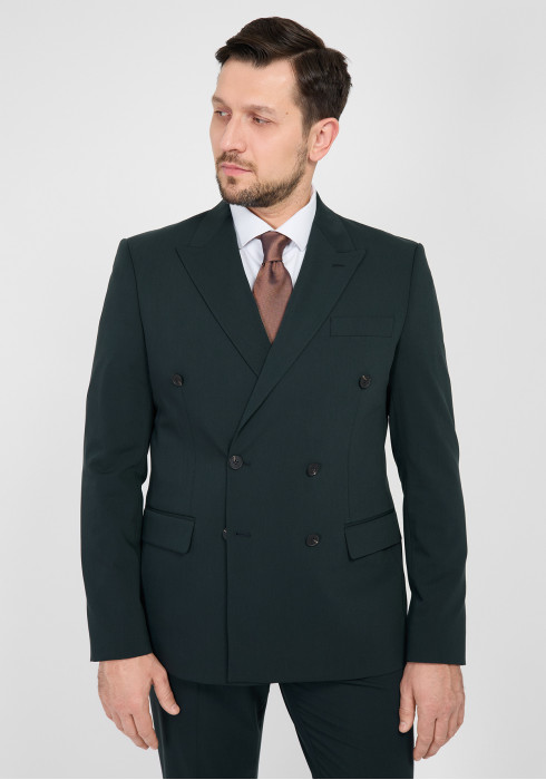 КЛАСИЧНИЙ ЧОЛОВІЧИЙ КОСТЮМ ДВОБОРТНИЙ ЗЕЛЕНИЙ