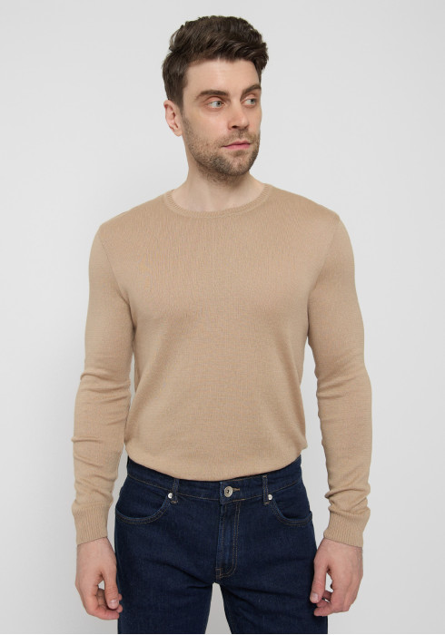 КЛАСИЧНИЙ ЧОЛОВІЧИЙ ЛОНГСЛІВ БЕЖЕВИЙ