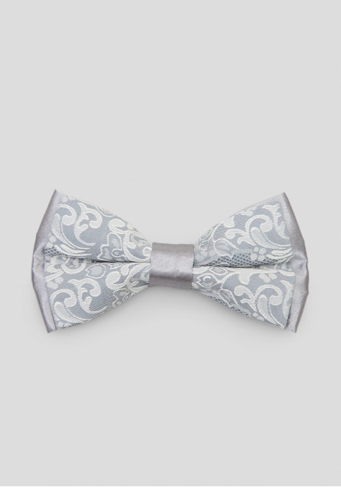 Classic Men's Grey Printed Bow Tie
