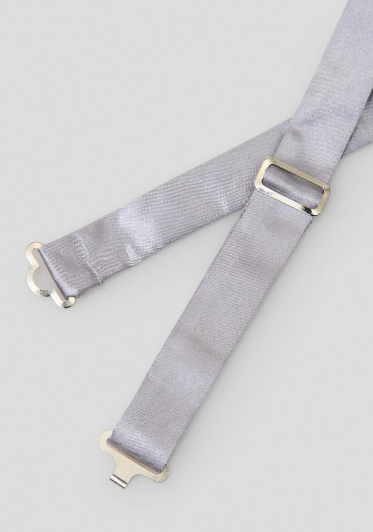 Classic Men's Grey Printed Bow Tie, Photo 1