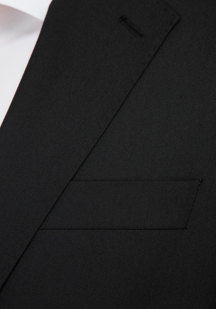 КЛАСИЧНИЙ ЧОЛОВІЧИЙ ПІДЖАК ЧОРНИЙ ОДНОТОННИЙ, Фото 3
