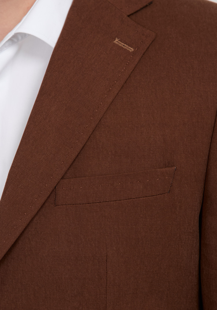 КЛАСИЧНИЙ ЧОЛОВІЧИЙ ПІДЖАК ПОМАРАНЧЕВИЙ ОДНОТОННИЙ, Фото 3