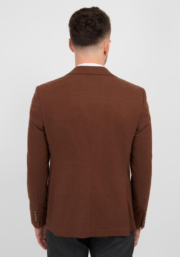 КЛАСИЧНИЙ ЧОЛОВІЧИЙ ПІДЖАК ПОМАРАНЧЕВИЙ ОДНОТОННИЙ, Фото 5