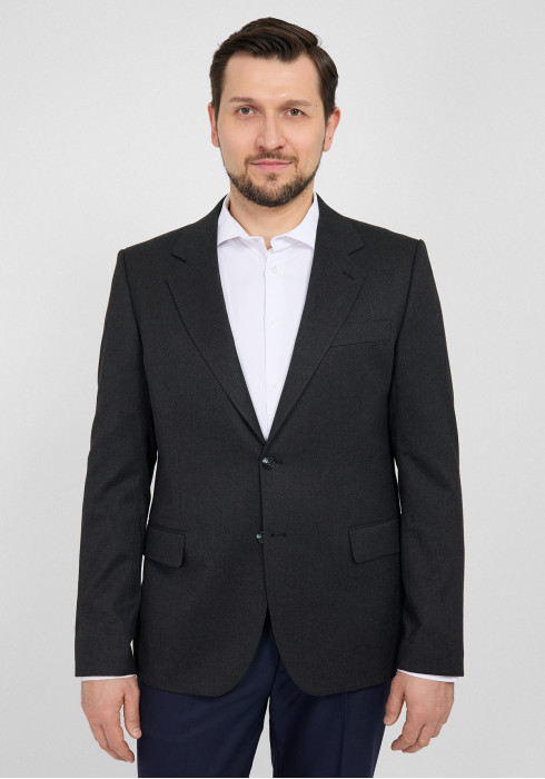 КЛАСИЧНИЙ ЧОЛОВІЧИЙ ПІДЖАК СІРИЙ ОДНОТОННИЙ