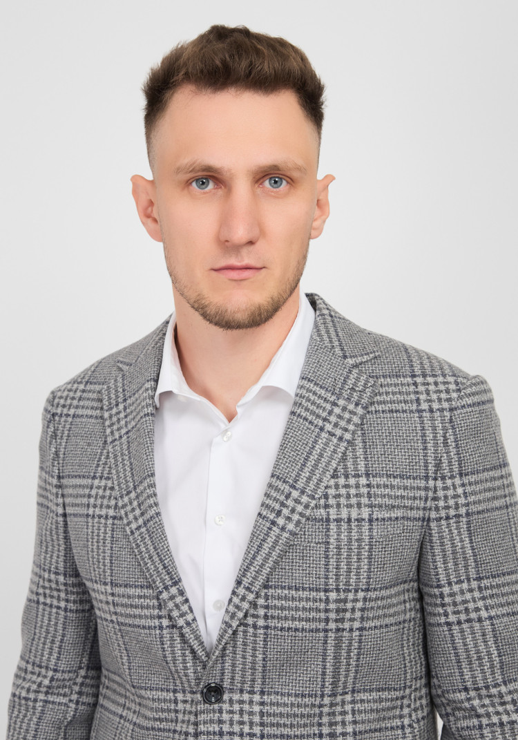КЛАСИЧНИЙ ЧОЛОВІЧИЙ ПІДЖАК СІРИЙ В КЛІТИНКУ, Фото 1