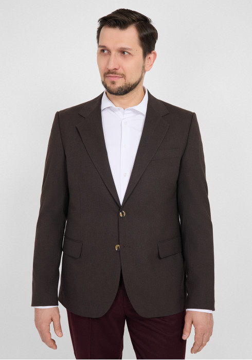 КЛАСИЧНИЙ ЧОЛОВІЧИЙ ПІДЖАК ТЕМНО-КОРИЧНЕВИЙ