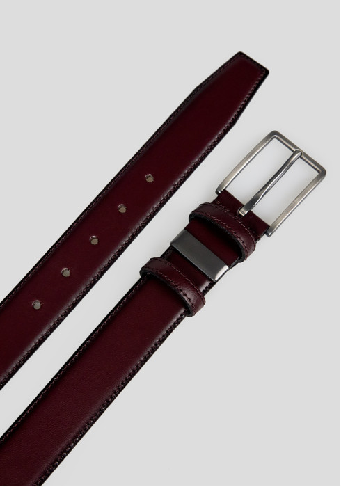 КЛАСИЧНИЙ ЧОЛОВІЧИЙ РЕМІНЬ БОРДОВИЙ ШКІРЯНИЙ