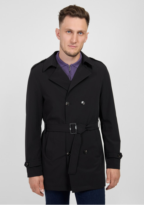 КЛАСИЧНИЙ ЧОЛОВІЧИЙ ТРЕНЧ ЧОРНИЙ