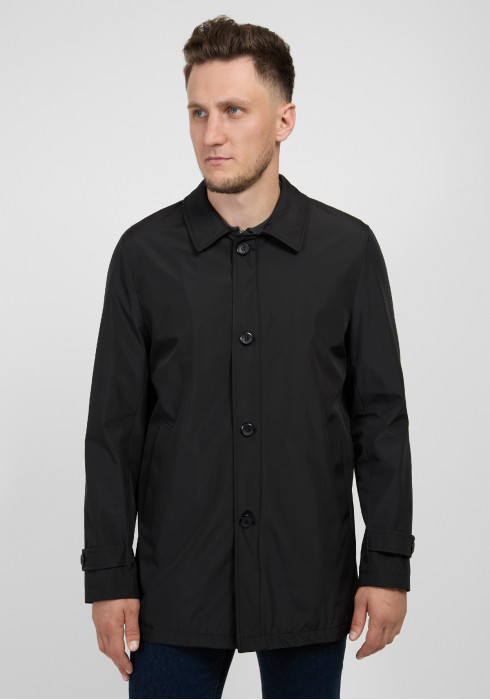 КЛАСИЧНИЙ ЧОЛОВІЧИЙ ТРЕНЧ ПРЯМИЙ ЧОРНИЙ