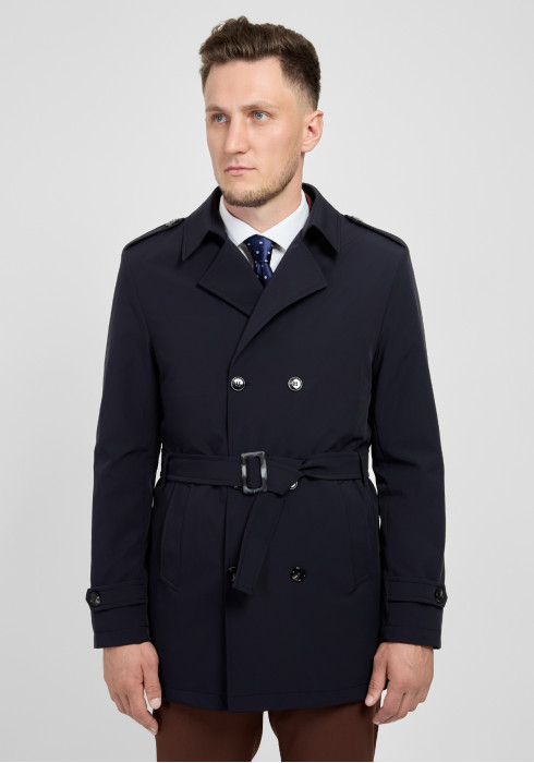 КЛАСИЧНИЙ ЧОЛОВІЧИЙ ТРЕНЧ СИНІЙ