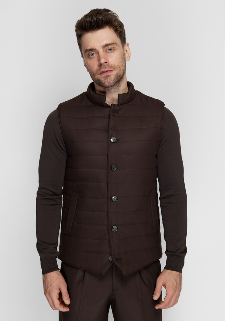 КЛАСИЧНИЙ ЧОЛОВІЧИЙ ЖИЛЕТ КОРИЧНЕВИЙ
