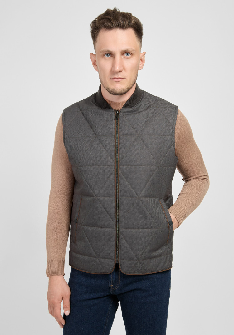 КЛАСИЧНИЙ ЧОЛОВІЧИЙ ЖИЛЕТ ТЕМНО-ЗЕЛЕНИЙ