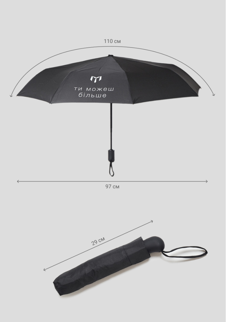 ПАРАСОЛЬКА СКЛАДНА АВТОМАТ ЧОРНА, Фото 7